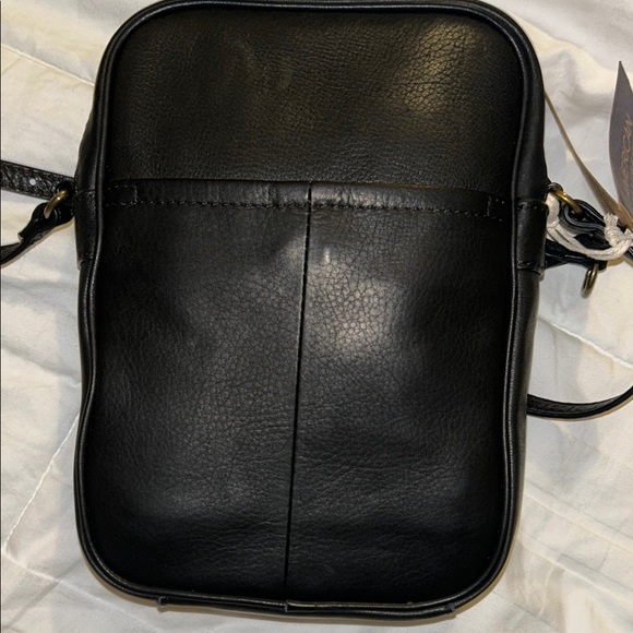 NWT! American Leather Co. black leather crossbody bag. - Picture 4 of 8